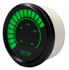 Water Temperature Gauge LED Bar Graph [Black Bezel, Black Face, Green Numbers] - image 2