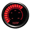 Water Temperature Gauge LED Bar Graph [Black Bezel, Black Face, Red Numbers] - image 1