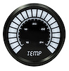 Water Temperature Gauge LED Bar Graph [Black Bezel, Black Face, White Numbers] - image 1