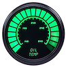 Oil Temperature Gauge LED Bar Graph [Black Bezel, Black Face, Green Numbers] - image 1