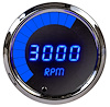 Tachometer LED Bar Graph [Chrome Bezel, Black Face, Blue Numbers and Bar Graph] - image 1