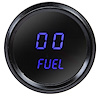 Fuel Level Gauge LED Digital [Black Bezel, Chrome Face, Blue Numbers] - image 1