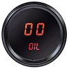 Oil Pressure Gauge LED Digital [Chrome Bezel, Black Face, Red Numbers] - image 1