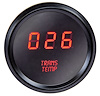 Transmission Temperature Gauge LED Digital [Black Bezel, Chrome Face, Red Numbers] - image 1