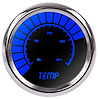 Water Temperature Gauge LED Bar Graph [Chrome Bezel, Chrome Face, Blue Numbers] - image 1