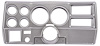 6-Gauge Dash Panel Insert 1973-1983 Chevrolet, GMC C/K Series Truck w/ A/C Cutouts, 5 in. & 2 1/16 in. Gauges [Brushed Aluminum] - image 1