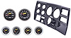 Gauge and Dash Panel Set for 1973-1983 Chevrolet, GMC C/K Series Truck w/ A/C [Black Gauges, Carbon Fiber Finish Panel] - image 1
