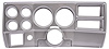 6-Gauge Dash Panel Insert for 1984-1987 Chevrolet, GMC C/K Series Truck with A/C Cutouts [Brushed Aluminum] - image 1