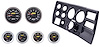 Gauge and Dash Panel Set for 1984-1987 Chevrolet, GMC C/K Series Truck with A/C [Black Gauges, Carbon Fiber Finish Panel] - image 1