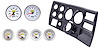 Gauge and Dash Panel Set for 1984-1987 Chevrolet, GMC C/K Series Truck with A/C [White Gauges, Carbon Fiber Finish Panel] - image 1