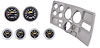 Gauge and Dash Panel Set for 1973-1983 Chevrolet, GMC C/K Series Truck w/o A/C [Black Gauges, Brushed Aluminum Finish Panel] - image 1
