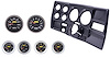 Gauge and Dash Panel Set for 1973-1983 Chevrolet, GMC C/K Series Truck w/o A/C [Black Gauges, Carbon Fiber Finish Panel] - image 1