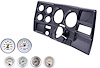 Gauge and Dash Panel Set for 1973-1983 Chevrolet, GMC C/K Series Truck w/o A/C [White Gauges, Carbon Fiber Finish Panel] - image 1