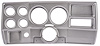 6-Gauge Dash Panel Insert for 1984-1987 Chevrolet, GMC C/K Series Truck w/o A/C Cutouts [Brushed Aluminum] - image 1