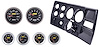 Gauge and Dash Panel Set for 1984-1987 Chevrolet, GMC C/K Series Truck without A/C [Black Gauges, Carbon Fiber Finish Panel] - image 1