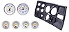 Gauge and Dash Panel Set for 1984-1987 Chevrolet, GMC C/K Series Truck with A/C [White Gauges, Carbon Fiber Finish Panel] - image 1