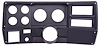 6-Gauge Dash Panel Insert for 1973-1983 Chevy, GMC C/K Series Truck w/ A/C Cutouts, 3 3/8 in. & 2 1/16 in. Gauges [Matte Black] - image 1