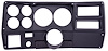6-Gauge Dash Panel Insert for 1973-1983 Chevrolet, GMC C/K Series Truck with A/C Cutouts, 5 in. & 2 5/8 in. Gauges [Matte Black] - image 1
