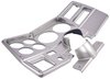 6-Gauge Dash Panel Insert for 1973-1983 Chevy, GMC C/K Series Truck w/ A/C Cutouts, 5 in. & 2 5/8 in. Gauges [Brushed Aluminum] - image 4