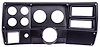 6-Gauge Dash Panel Insert for 1984-1987 Chevy, GMC C/K Series Truck w/ A/C Cutouts, 3 3/8 in. & 2 1/16 in. Gauges [Matte Black] - image 1