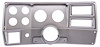 6-Gauge Dash Panel Insert 1984-1987 Chevy, GMC C/K Series Truck w/ A/C Cutouts, 3 3/8 in. & 2 1/16 in. Gauges [Brushed Aluminum] - image 1