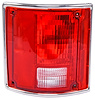 Tail Light Assembly with Chrome Trim Ring for 1973-1991 Chevy Blazer, Suburban, C/K Truck 1983-1991 GMC Jimmy [Left/Driver Side] - image 1