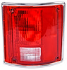 Tail Light Assembly with Chrome Trim Ring for 1973-1991 Chevy Blazer, Suburban, C/K Truck 1983-1991 GMC Jimmy [Right/Passenger S - image 1