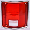 Tail Light Lens with Chrome Bezel for 1973-1991 Chevy Blazer, Suburban, C/K Truck 1983-1991 GMC Jimmy [Right/Passenger Side] - image 1