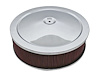 Air Cleaner Assembly 12 in. x 3.500 in. [Chrome Top with Red Filter] - image 1