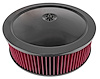 Air Cleaner Assembly 12 in. x 3.500 in. [Black Top with Red Filter] - image 1