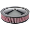 Air Cleaner with Smooth Top 14 in. x 3 in. [Black Powder-Coat] - image 1