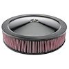 Air Cleaner with Smooth Top 14 in. x 3 in. [Black Powder-Coat] - image 1