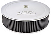 Air Cleaner Assembly with JEGS Logo, 14 in. x 4 in. [Chrome-Plated] - image 1