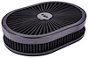 Oval Flow-Thru Air Cleaner Assembly 11.5 in. x 2 in. [Black Trim with Black Filter] - image 1