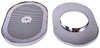 Oval Flow-Thru Air Cleaner Assembly 11.5 in. x 2 in. [Chrome Trim with Black Filter] - image 4