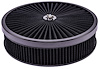 Round Flow-Thru Air Cleaner Assembly 14 in. x 3 in. [Black Trim with Black Filter] - image 1
