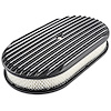 Finned Aluminum Air Cleaner Oval 15 in. L x 8 1/4 in. W x 3 in. H [Black] - image 1