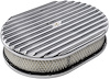 Finned Aluminum Air Cleaner Kit Oval 12 in. L x 8 1/4 in. W x 3 in. H [Polished] - image 1
