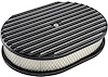 Finned Aluminum Air Cleaner Oval 12 in. L x 8 3/8 in. W x 3 in. H [Black] - image 1