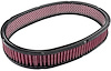 High Flow Washable Filter Element Oval 14 1/2 in. L x 8 in. W x 2 in. H [Red] - image 1