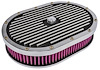 Finned Aluminum Air Cleaner Kit Oval 12 in. L x 8 1/4 in. W x 3 in. H [Black] - image 1
