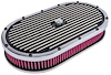 Finned Aluminum Air Cleaner Oval 15 in. L x 8 in. W x 3 in. H [Black] - image 1