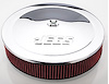 Air Cleaner with Logo 14 in. x 3 in. [Chrome-Plated] - image 1