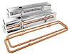 Chrome Valve Covers with Logo Small Block Chevy, Short - image 1