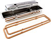 Chrome Valve Covers with Logo Small Block Chevy, Short - image 2