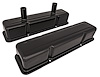 Circle Track Valve Covers for 1958-1986 Small Block Chevy 283, 305, 327, 350, 400, [Stamped Light Weight Aluminum, Black] - image 1