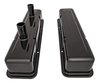 Circle Track Valve Covers for 1958-1986 Small Block Chevy 283, 305, 327, 350, 400, [Stamped Light Weight Aluminum, Black] - image 2