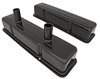 Circle Track Valve Covers for 1958-1986 Small Block Chevy 283, 305, 327, 350, 400, [Stamped Light Weight Aluminum, Black] - image 3
