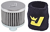 Push-In Valve Cover Breather and Sock Kit [Chrome with Black Sock] - image 1
