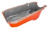Stock Replacement Oil Pan for 1986-2002 Chevy 305, 350 ci. Engines w/Right Hand Dip Stick & 1-Piece Rear Main Seal [Orange] - image 2